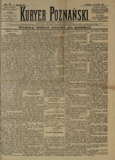 Kurier Poznański 1891.04.05 R.20 nr77