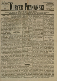 Kurier Poznański 1891.04.14 R.20 nr84