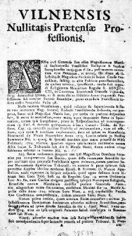 Vilnensis Nullitatis Praetensae Professionis