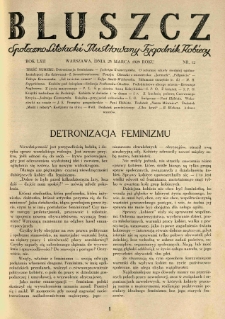Bluszcz. Społeczno literacki ilustrowany tygodnik kobiecy 1929.03.23 R.62 nr12