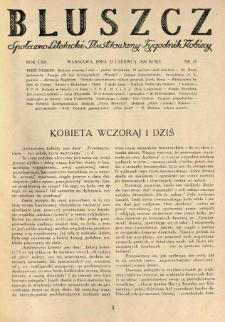Bluszcz. Społeczno literacki ilustrowany tygodnik kobiecy 1929.06.22 R.62 nr25