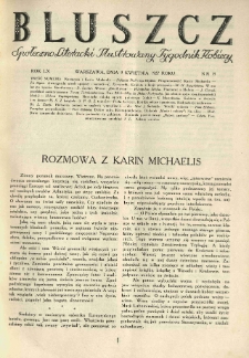 Bluszcz. Społeczno literacki ilustrowany tygodnik kobiecy 1927.04.09 R.60 nr15