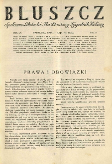 Bluszcz. Społeczno literacki ilustrowany tygodnik kobiecy 1927.05.21 R.60 nr21