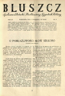 Bluszcz. Społeczno literacki ilustrowany tygodnik kobiecy 1927.09.10 R.60 nr37