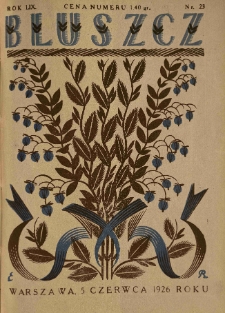 Bluszcz. Pismo tygodniowe ilustrowane dla kobiet. 1926.06.05 R.59 nr23