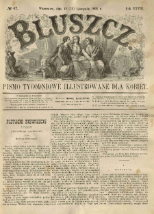 Bluszcz. Pismo tygodniowe illustrowane dla kobiet. 1892.11.12 (24) R.28 nr47