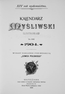 Kalendarz myśliwski ilustrowany na rok 1904