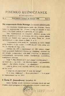 Pisemko Kuźniczanek. 1930 R.10 nr1
