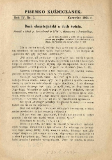 Pisemko Kuźniczanek. 1924 R.4 nr3