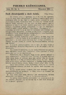 Pisemko Kuźniczanek. 1924 R.4 nr4