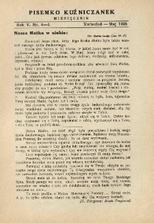 Pisemko Kuźniczanek. 1925 R.5 nr4-5