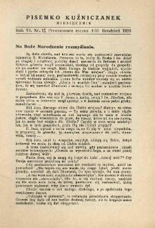 Pisemko Kuźniczanek. 1926 R.6 nr12
