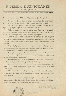 Pisemko Kuźniczanek. 1928 R.8 nr4