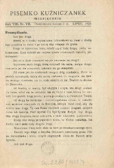 Pisemko Kuźniczanek. 1928 R.8 nr7
