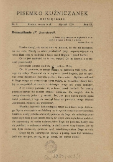 Pisemko Kuźniczanek. 1929 R.9 nr1