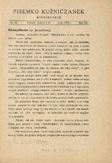 Pisemko Kuźniczanek. 1929 R.9 nr2