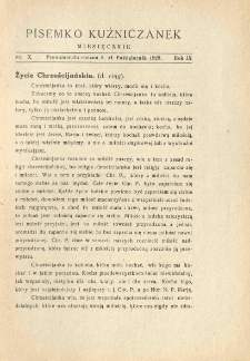 Pisemko Kuźniczanek. 1929 R.9 nr10