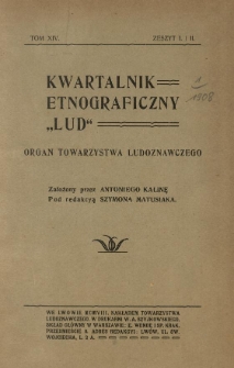 Lud. Organ Towarzystwa Ludoznawczego we Lwowie. 1908 R.14