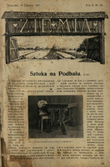 Ziemia. Tygodnik Krajoznawczy Ilustrowany.1911 R.2 nr23