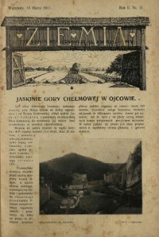 Ziemia. Tygodnik Krajoznawczy Ilustrowany.1911 R.2 nr11