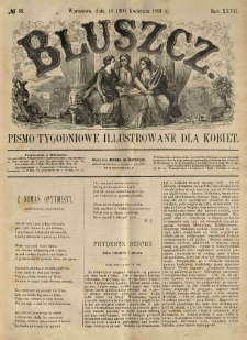 Bluszcz. Pismo tygodniowe illustrowane dla kobiet. 1891.04.18 (30) R.27 nr18