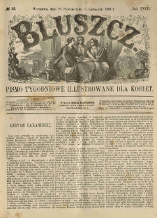 Bluszcz. Pismo tygodniowe illustrowane dla kobiet. 1891.10.24 (11.05) R.27 nr45