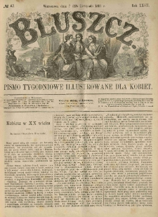 Bluszcz. Pismo tygodniowe illustrowane dla kobiet. 1891.11.07 (19) R.27 nr47