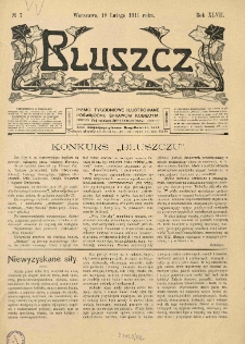 Bluszcz. Pismo tygodniowe ilustrowane poświęcone sprawom kobiecym. 1911.02.18 R.47 nr7