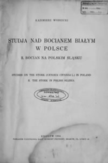 Studja nad bocianem białym w Polsce