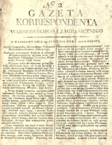 Gazeta Korrespondenta Warszawskiego i Zagranicznego. 1810 nr2