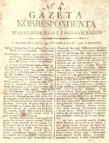 Gazeta Korrespondenta Warszawskiego i Zagranicznego. 1810 nr4