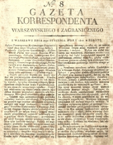 Gazeta Korrespondenta Warszawskiego i Zagranicznego. 1810 nr8