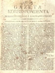 Gazeta Korrespondenta Warszawskiego i Zagranicznego. 1810 nr13