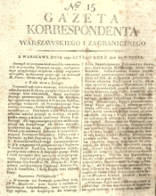 Gazeta Korrespondenta Warszawskiego i Zagranicznego. 1810 nr15