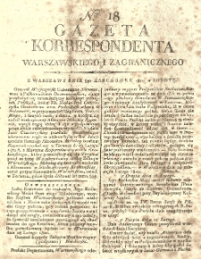 Gazeta Korrespondenta Warszawskiego i Zagranicznego. 1810 nr18