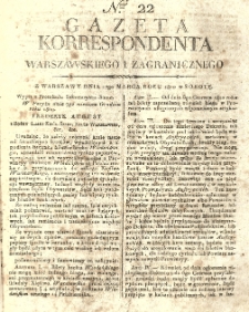 Gazeta Korrespondenta Warszawskiego i Zagranicznego. 1810 nr22
