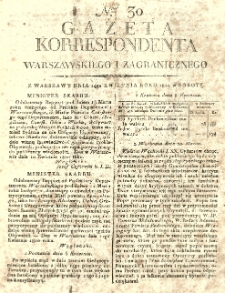 Gazeta Korrespondenta Warszawskiego i Zagranicznego. 1810 nr30