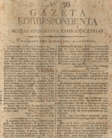 Gazeta Korrespondenta Warszawskiego i Zagranicznego. 1810 nr36