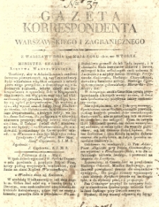 Gazeta Korrespondenta Warszawskiego i Zagranicznego. 1810 nr37