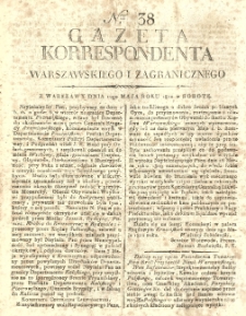 Gazeta Korrespondenta Warszawskiego i Zagranicznego. 1810 nr38