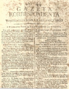 Gazeta Korrespondenta Warszawskiego i Zagranicznego. 1810 nr44