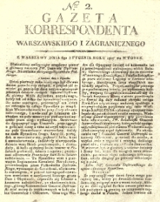 Gazeta Korrespondenta Warszawskiego i Zagranicznego. 1807 nr2