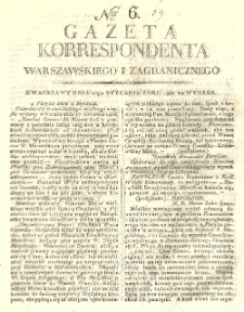 Gazeta Korrespondenta Warszawskiego i Zagranicznego. 1807 nr6