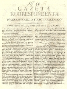 Gazeta Korrespondenta Warszawskiego i Zagranicznego. 1807 nr9