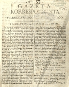 Gazeta Korrespondenta Warszawskiego i Zagranicznego. 1807 nr53