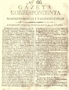 Gazeta Korrespondenta Warszawskiego i Zagranicznego. 1807 nr66