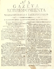 Gazeta Korrespondenta Warszawskiego i Zagranicznego. 1809 nr5