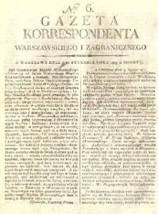 Gazeta Korrespondenta Warszawskiego i Zagranicznego. 1809 nr6