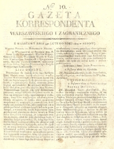 Gazeta Korrespondenta Warszawskiego i Zagranicznego. 1809 nr10