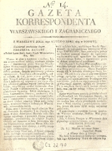 Gazeta Korrespondenta Warszawskiego i Zagranicznego. 1809 nr14